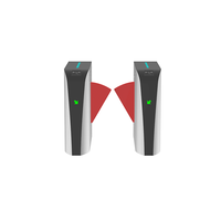 Portillon pivotant en acier inoxydable 304 haute durabilité avec lecteur d'empreintes digitales pour passage piétonnier extérieur de bureau