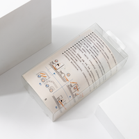 Boîtes d'emballage de qualité en promotion, boîtes pliantes en PET transparent, emballage transparent pour la maison avec formes découpées