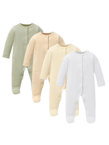 ชุดเสื้อผ้าเด็กแรกเกิดคุณภาพสูง 0-3 เดือน สำหรับเด็กผู้ชาย ผ้าฝ้ายออร์แกนิค ชุดรอมเปอร์เด็กแบบมีซิป ผ้าห่ม ชุดนอน - Product Image 6
