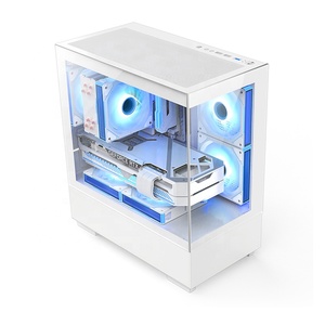 Boîtier de jeu JNP-B40 Matx blanc ARGB, tour moyenne pour <span class=keywords><strong>PC</strong></span> <span class=keywords><strong>Gamer</strong></span> avec panneau latéral en acier et ports I/O Type-C - Product Image 3