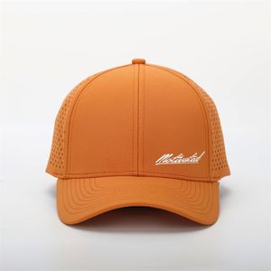 Gorra Deportiva de 6 Paneles Personalizada OEM, Resistente al Agua, con Orificios Perforados por Láser, de Secado Rápido, Gorra de Béisbol Bordada - Product Image 2