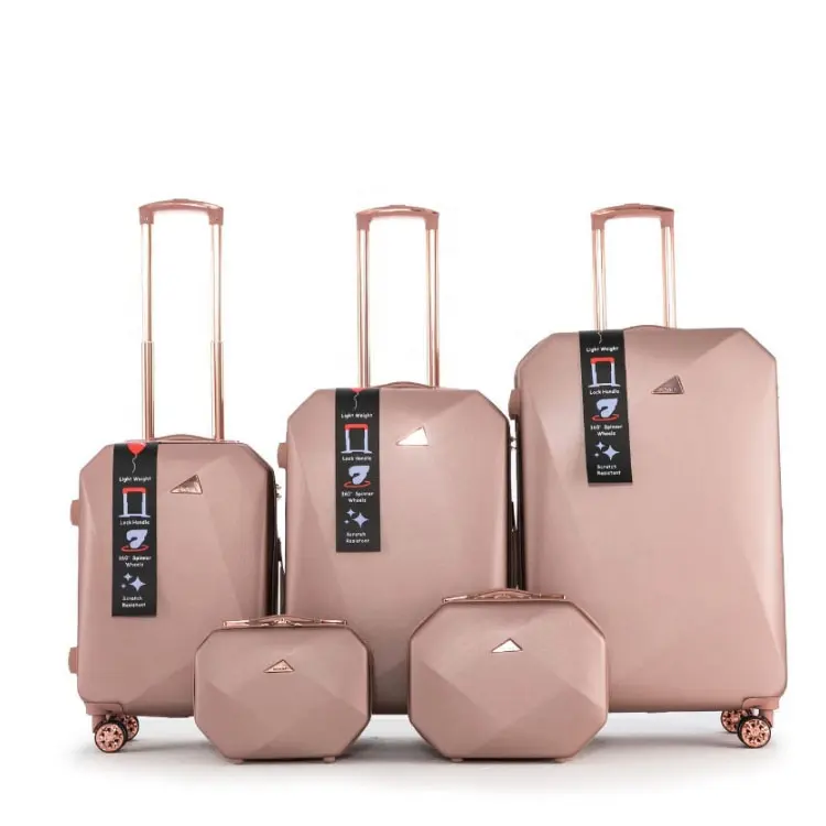 Trolley ABS Ensemble de bagages 5 PCS Valise Voyage Ensemble de bagages pour valises de voyage en plein air