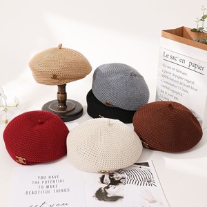 Nouveau Béret <span class=keywords><strong>Femme</strong></span> Printemps-Été Fin Style Coréen Passe-Partout Décontracté Shopping Peintre Chapeau Pare-Soleil Nouvelle Mode - Product Image 6
