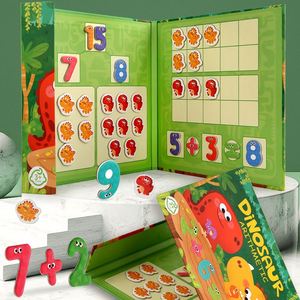 Children's Montessori Games Magnetic Dinosaur Arithmetic <b>Book</b> <b>Math</b> Addition Subtraction Decomposition Educational Toys Gemma - Product Image 2