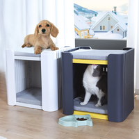 Abri pour animaux domestiques, petit chiot, niche pour chiens et chats, en plastique, petite maison pour l'extérieur et l'intérieur, vente en gros,