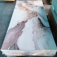 Vente en gros de feuilles de PVC en marbre UV hautement brillantes 1220*2800*3mm revêtement UV panneau de marbre en PVC feuille rigide pour décoration murale