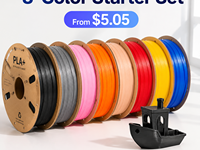 Filamento PLA+ de 1.75mm para Impresora 3D, Venta al Por Mayor de Fábrica, Set de Inicio de 8 Colores (Negro, Rojo, Amarillo) para Ender Bambu Lab