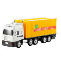 Modèle de camion conteneur en gros pour enceinte sans fil avec lumières RVB colorées pour fêtes, maison et bureau