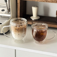 Tasses à café en verre à double paroi personnalisées, gobelets plats, grands verres à boire, verres à lait, verres à eau, pot avec poignée