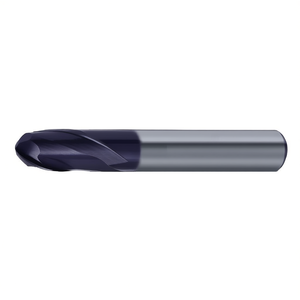 Fresa de extremo esférico HSS-Co estándar Ttake TA1418 con recubrimiento TiAlN, helicoidal de 30 grados y 2 filos - Product Image 2