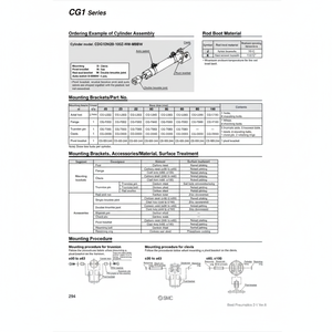 SMC Pneumatics Chape CG-D080 Supports de montage Pièces pneumatiques - Product Image 1