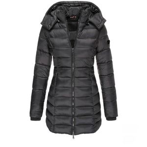 Ventes chaudes, veste rembourrée en coton pour femmes, nouvelle collection coréenne d'hiver, veste <span class=keywords><strong>longue</strong></span> et <span class=keywords><strong>fine</strong></span> pour femmes, veste rembourrée en coton chaud - Product Image 5