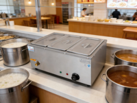 Nouveau Bain-Marie en Acier Inoxydable 3 Bacs – Chauffe-Plats Professionnel pour Buffets et Restaurants