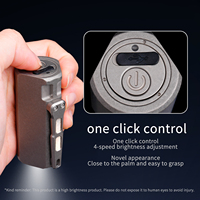 TGZUO Mini lampe de poche tactique en alliage de titane, 550LM XPG3 LED, double lumière, rechargeable par Type-C, torche de poche portable