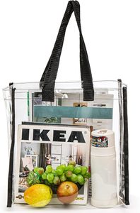 Personalizado impreso impermeable transparente PVC <span class=keywords><strong>Eva</strong></span> brillo bolso de mano bolso de hombro bolsa de compras - Product Image 3