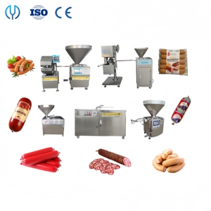 Ligne de traitement automatique des saucisses en acier inoxydable |   Équipement pour la production de saucisses : salami, <span class=keywords><strong>chorizo</strong></span>, saucisses de Francfort - Product Image 5