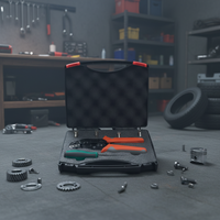 Ensemble d'outils de sertissage manuel en alliage d'aluminium, comprenant un kit d'outils de sertissage multifonction, un tournevis, 5 pinces, un étui en plastique