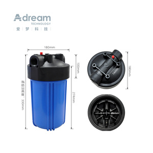 Carcasa de Filtro de Agua Jumbo de 10 Pulgadas, Azul, para Cartuchos PP/<span class=keywords><strong>CTO</strong></span>/UDF, con Puerto de Latón de 1 Pulgada - Product Image 1