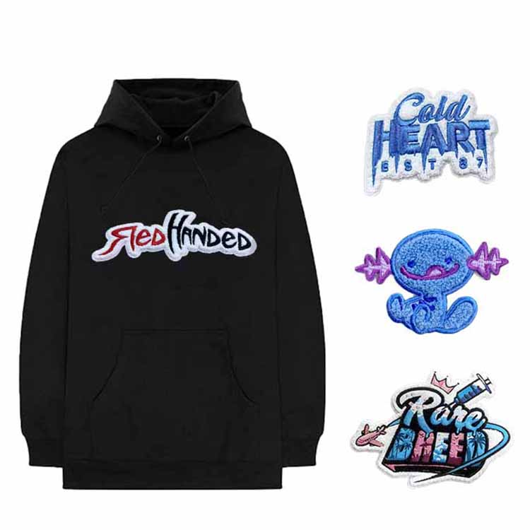 Оптовая продажа, джинсовая куртка/худи, аксессуары, большие нашивки из синели с буквенным принтом, вышивка, войлочный слой