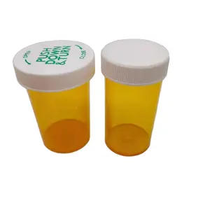 Wholesale selling Amber Color Pharmaceutical Use Pills Bottle and Plastic Medicine Vails