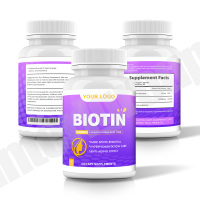 Capsules de Biotine Calcium 25000mcg OEM Vitamines pour la peau et les ongles Supplément de collagène capsules de biotine pour la croissance des cheveux