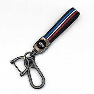 2024 da dây móc Keychain Gunmetal khóa tự động xe logo Keychain cho nam giới phụ nữ với tất cả các thương hiệu logo - Product Image 4