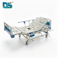 Cama de Hospital Manual Ajustable con 5 Funciones, Peso 85 kg, Cabecera/Pieera de ABS, 5 Rieles Laterales Plegables, 4 Ruedas Silenciosas