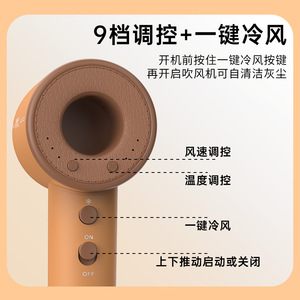 Oulaishi Hair Dryer 1600W DC Motor Negative Ion Home Travel Use - Product Image 5