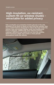 Pare-soleil de pare-brise de voiture Da Muyan Besturn X40 Senya R7 T33 B50 <span class=keywords><strong>NAT</strong></span> Pony, rétractable automatiquement, adhésif, pliable, couleur unie, luxe - Product Image 4