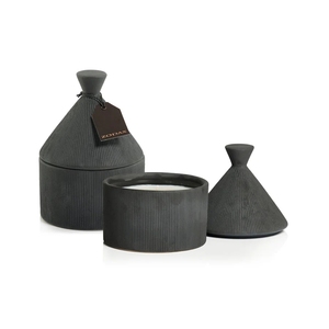Pot de bougie en <span class=keywords><strong>terre</strong></span> <span class=keywords><strong>cuite</strong></span> en céramique d'impression d'écran en soie de cylindre de Saint-Valentin de noir blanc avec le couvercle hermétique - Product Image 6