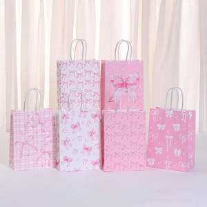 Custom logo gift <b>bags</b> bow shaped handbags colorful printed paper <b>bags</b> - Product Image 6