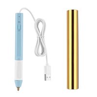 Stylo à feuille chaude USB à pointe de 0,8 mm/1,5 mm sur papier doré pour cartes d'invitation, décoration de vacances et cadeaux