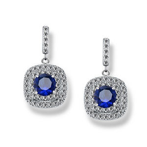 Boucles d'oreilles EP189 RAKOL en zircon cubique, motifs multiples, plaqué or, décoration de mariée - Product Image 1