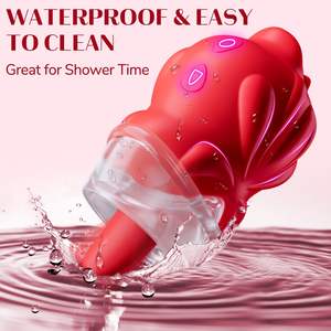2で1ローズセックスおもちゃ舌舐めと吸う乳首が女性のためのバイブレーター吸引バイブレーター刺激 - Product Image 6