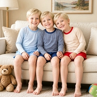 Ensemble de shorts assortis pour frères et sœurs, personnalisé, pour bébé garçon et fille, chemises à manches longues en coton rayé, col rond, ensemble de vêtements pour enfants 2026
