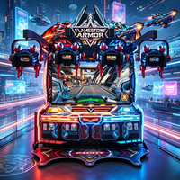 LEON SHOOTING ARMOR Machine d'arcade simulateur de tir de compétition pour 2 joueurs, avec missions progressives et fonctionnement à monnayeur