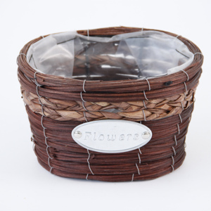Hot Sale Eco-Friendly Wicker Fruit Vegetable Fridge Storage Picnic Flower Planter Basket