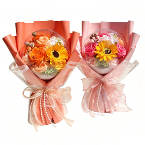 Bouquet <span class=keywords><strong>de</strong></span> fleurs en <span class=keywords><strong>savon</strong></span> acrylique 3 couleurs, parfum longue durée, cadeau <span class=keywords><strong>de</strong></span> Saint-Valentin pour petite amie, cadeau d'anniversaire, vente en gros. - Product Image 5