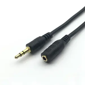 Cueiro mais barato 1.5m 3m 5m 10m oem 3.5mm banhado a ouro macho para fêmea cabo de extensão de áudio estéreo com conector de 3.5mm