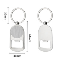 Porte-clés ouvre-bouteille style moderne, supports vierges pour sublimation, ouvre-bouteille en métal pour impression par transfert thermique de logo et d'image