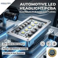 Lampu Depan LED Otomotif PCBA Tembaga Berat Aluminium PCB dengan Pilihan Kustom dan Produksi OEM EMS SMT