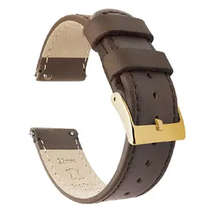 Boshiho顶级卖家粒面皮革表带高品质Horween皮革表带20/22/24毫米皮革表带，用于智能手表