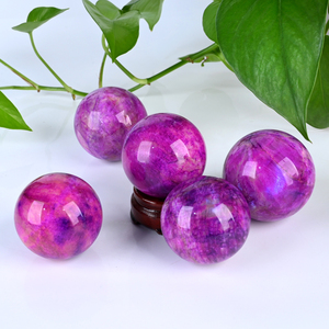 Hotsale Polished Natural Purple Moonstone <b>Crystal</b> Sphere Healing Gemstone <b>Crystal</b> <b>Ball</b> Ornament for Home Decor - Product Image 6
