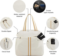 Sac de transport matelassé rose personnalisé avec logo pour raquettes de sport, padel et pickleball pour femmes