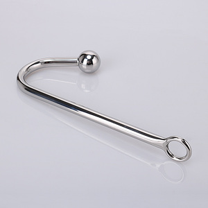 Volwassenen seksspeeltjes seksinstrumenten cockring anale haak BDSM metalen stalen anale haak met balletje - Product Image 1