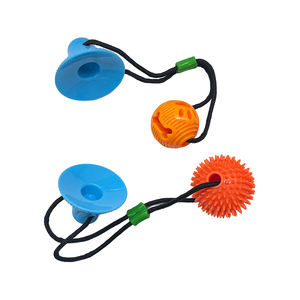 Aanpasbare Interactieve Hond Tand Reinigen Katoenen Touw Training Kauwen Hond Speelgoed Rubberen Bal - Product Image 2
