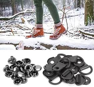 Heavy Duty Lace <b>Hooks</b> for Boots Durable Metal Speed <b>Hook</b> Eyelets for Outdoor Shoes Safety Boots and Footwear Repair - Product Image 5