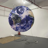 Ballon géant LED gonflable en forme de globe terrestre avec tissu Oxford, durable et facile à installer pour la publicité extérieure et la décoration