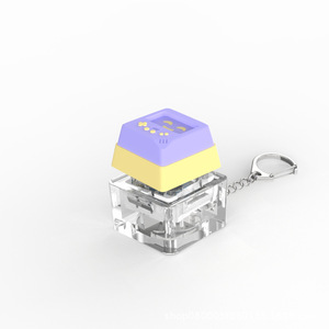 Porte-clés 2-en-1 rétro avec interrupteur de clavier mécanique, jouet anti-stress coloré pour PC, bouton de décompression DIY - Product Image 6