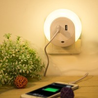 Lampes murales avec capteur de lumière à deux ports USB 2022 populaires